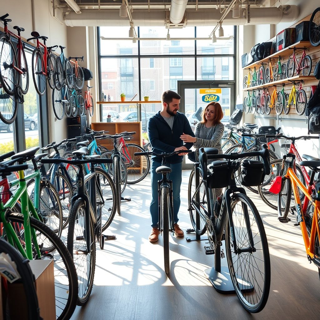 Urban bicycles ready for test rides