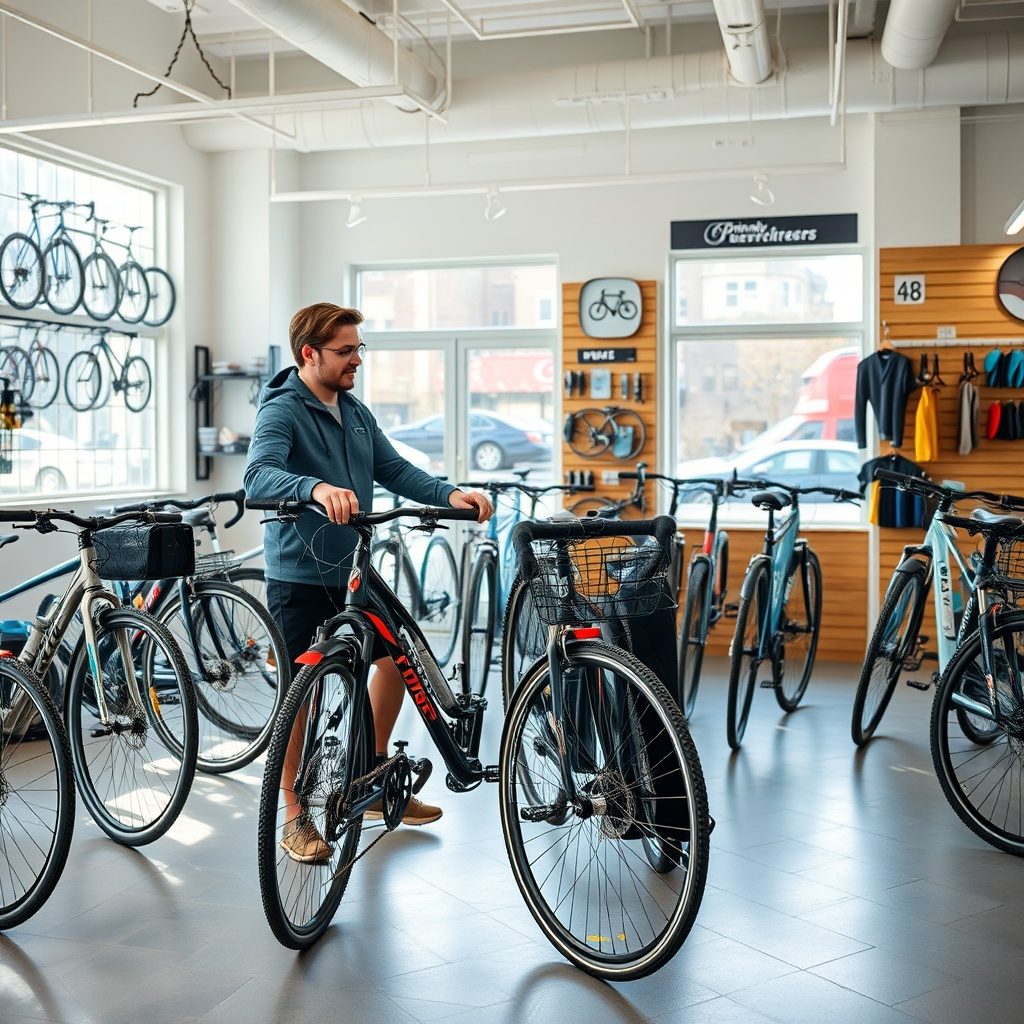 Frame sizing consultation at Bikeshop